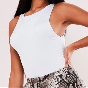 White High Neck Bodysuit